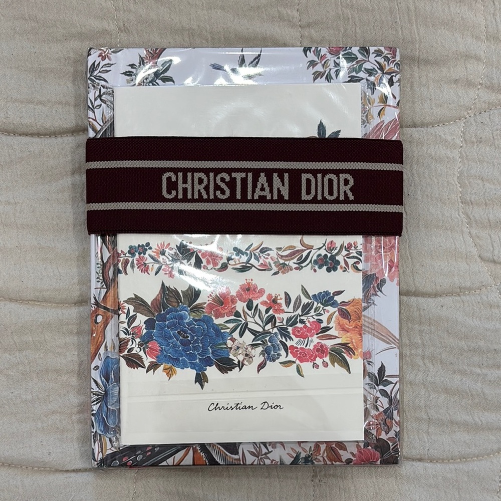 Christian Dior Floral Stationery Set